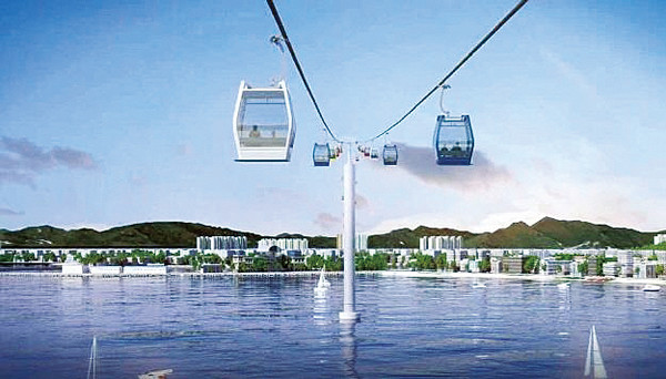포항 해상케이블카 예상 전경 ⓒ포항시