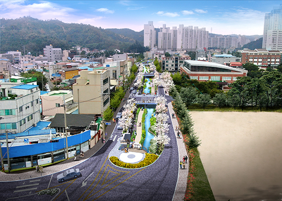 포항중 상류 조감도