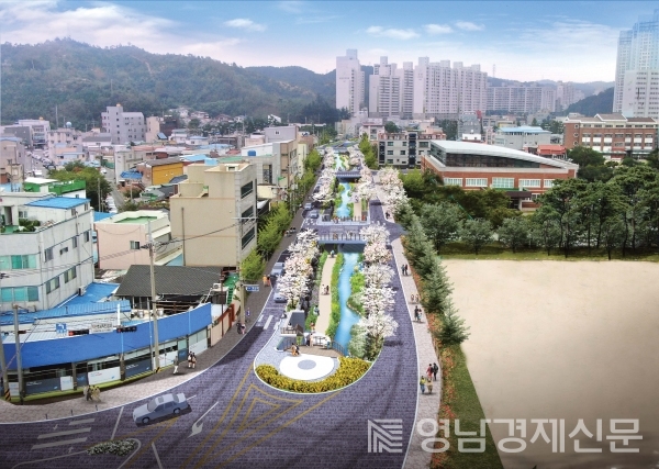 포항 학산천 조감도. ⓒ포항시