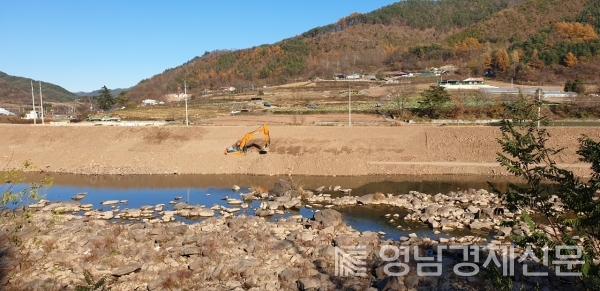 ▲ 하천 정비사업 현장. ⓒ영양군
