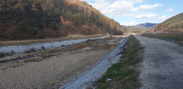 ▲ 하천 정비사업 현장. ⓒ영양군