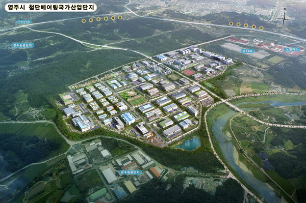 ▲영주시 첨단 베어링 국가산업단지 조감도. ⓒ영주시