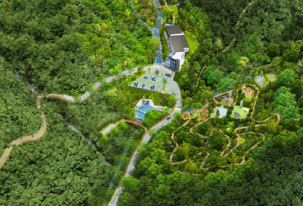 ▲봉화 문수산 산림복지단지 중심지구·체험교육지구.ⓒ봉화군