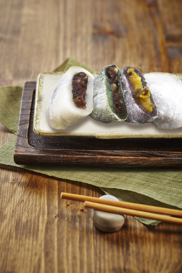 ▲ 김나운 찹쌀떡의 흰찹쌀떡,  쑥찹쌀떡, 흑미찹쌀떡. ⓒ김나운 찹쌀떡