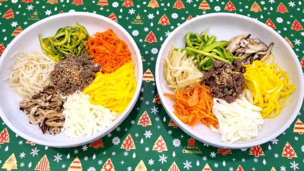 ▲ 3회차 때 진행된 비빔밥 만들기 완성품. ⓒ영남경제 자료