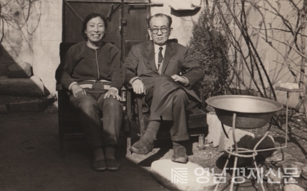 ▲ 노년의 흑구 선생과 배우자 방정분 여사. ⓒ한동웅