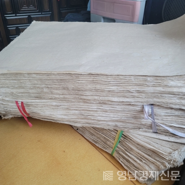보관중인 한지ⓒ영남경제