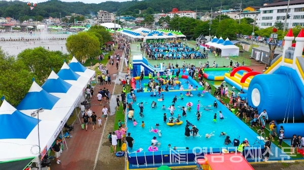 지난해 은어축제 물놀이장