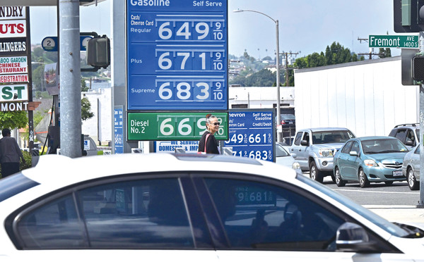 ▲ 미국 주유소의 휘발유 가격. ⓒ연합