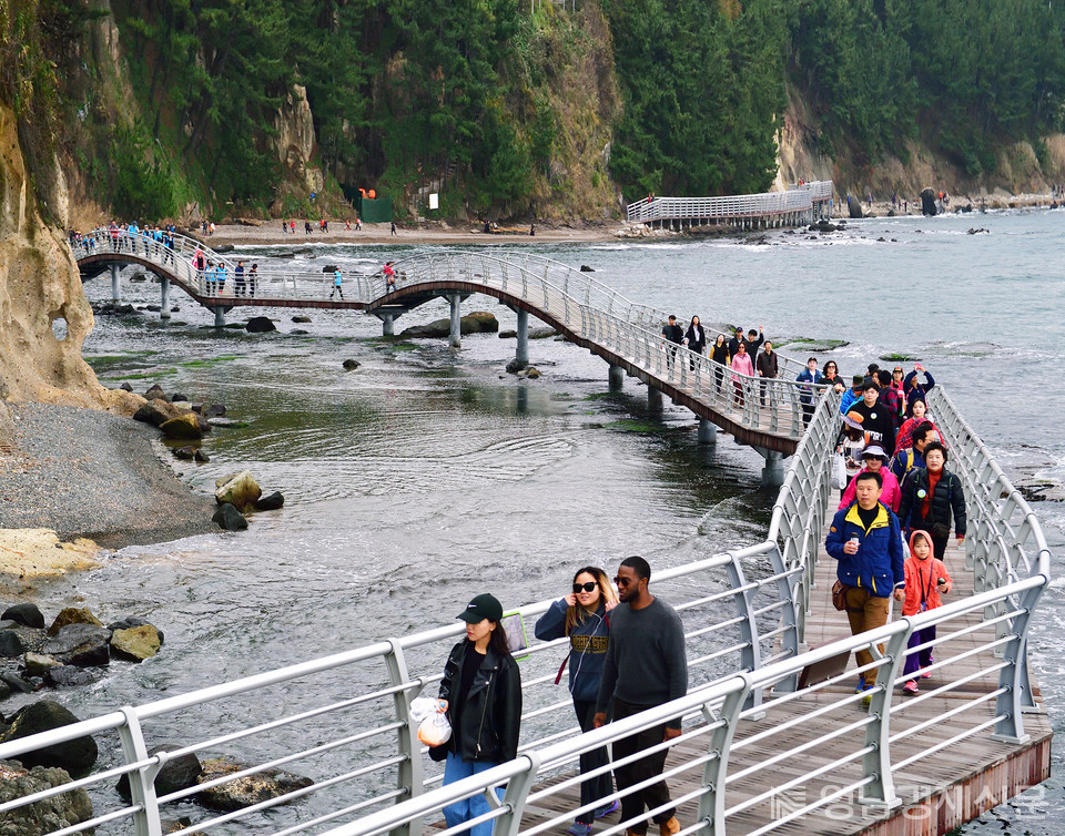 ▲ 호미반도 둘레길을 걷는 시민들. ⓒ포항시