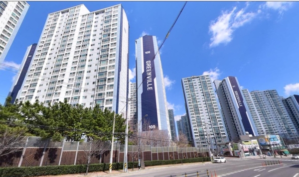 ▲ 포항 환호동 해맞이그린빌 전경. ⓒ네이버지도