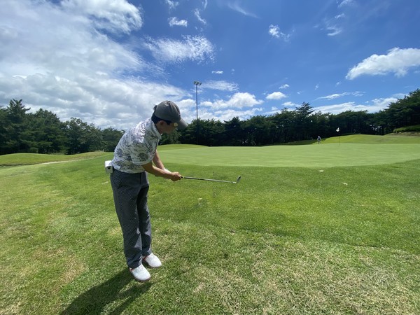 ▲ 영남리더스 골프회 7월 월례회 신중하게 플레이하는 김상국 회원 모습. ⓒ김소헌 기자