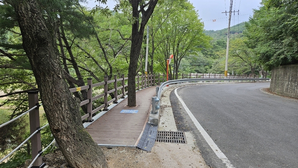 ▲ 오어지 입구에서 오어사 방향의 산책로 ⓒ이정택 기자