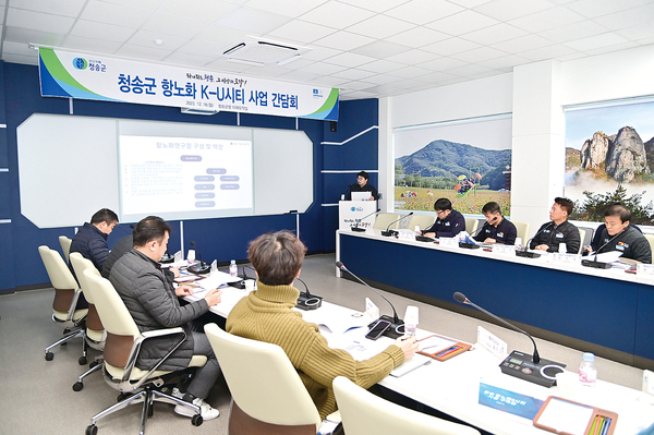 청송군 K-U시티 항노화 사업 간담회가 열리고 있는 모습 ⓒ청송군