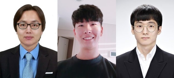 ▲ (왼쪽부터)김종민 교수, 고현섭, 최승도. ⓒPOSTECH