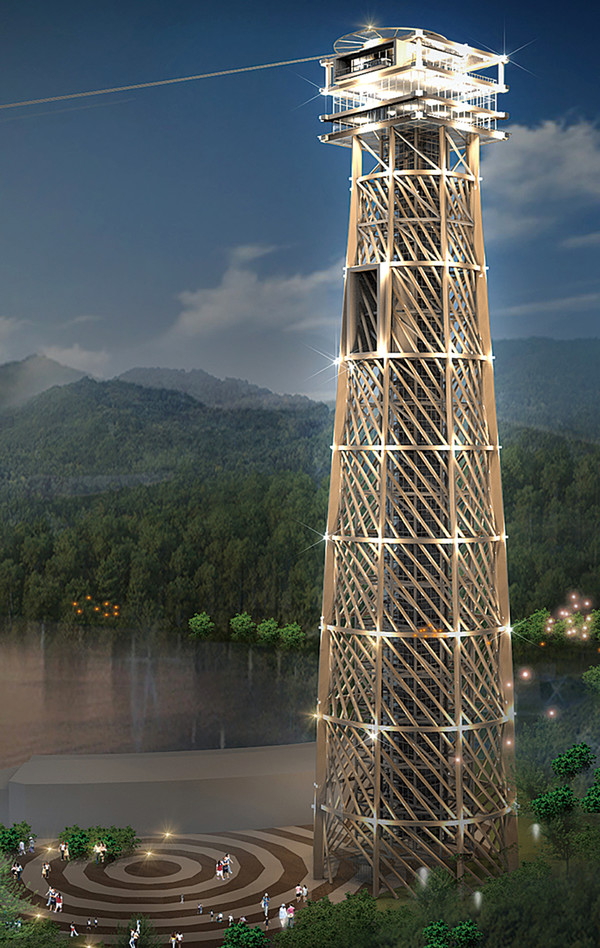 ▲ 경주 보문단지 짚라인타워 조감도. ⓒ영남경제 자료