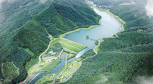 ▲ 포항시 남구 오천읍 항사리 일원에 건설되는 항사댐 조감도. ⓒ영남경제 자료